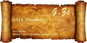 Gáll Zsombor névjegykártya